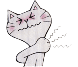 Gray lazy cat 2 sticker #9645157