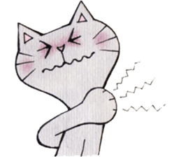 Gray lazy cat 2 sticker #9645157