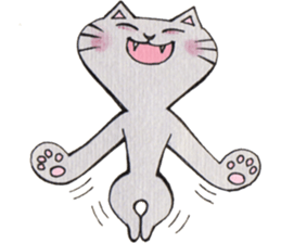 Gray lazy cat 2 sticker #9645158