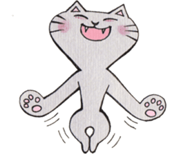 Gray lazy cat 2 sticker #9645158