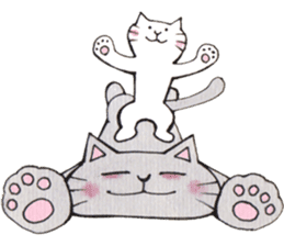 Gray lazy cat 2 sticker #9645161
