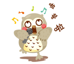 Cute Owl Life sticker #9645351