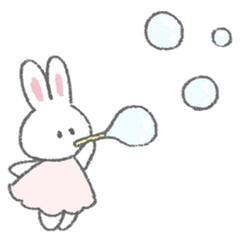 The fluffy bunny sticker 2