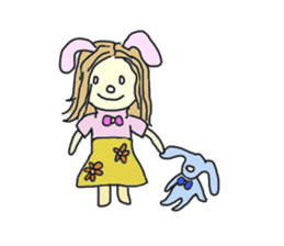 Gentle Rabbit friends sticker #9646287