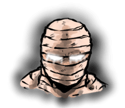 Mr.Mummy ( the bandaged man ) sticker #9646572