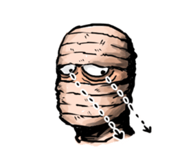Mr.Mummy ( the bandaged man ) sticker #9646577