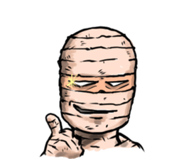 Mr.Mummy ( the bandaged man ) sticker #9646580