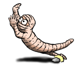 Mr.Mummy ( the bandaged man ) sticker #9646586