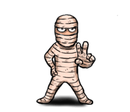 Mr.Mummy ( the bandaged man ) sticker #9646590