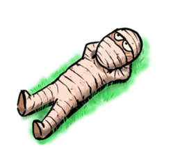 Mr.Mummy ( the bandaged man ) sticker #9646597