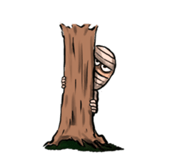 Mr.Mummy ( the bandaged man ) sticker #9646598