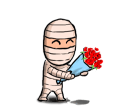 Mr.Mummy ( the bandaged man ) sticker #9646602