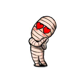 Mr.Mummy ( the bandaged man ) sticker #9646603