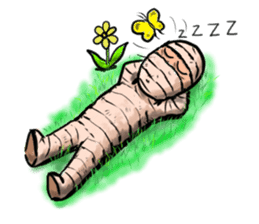 Mr.Mummy ( the bandaged man ) sticker #9646606