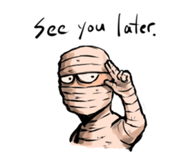 Mr.Mummy ( the bandaged man ) sticker #9646607