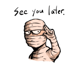 Mr.Mummy ( the bandaged man ) sticker #9646607