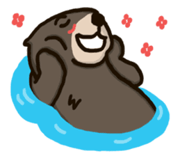 Sea otter Piaopiao's floating life sticker #9646622