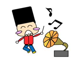 cute and playful old man sticker #9646690