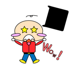 cute and playful old man sticker #9646693