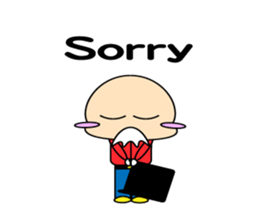 cute and playful old man sticker #9646701