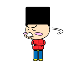 cute and playful old man sticker #9646704