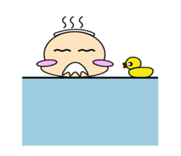 cute and playful old man sticker #9646705