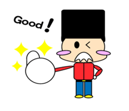 cute and playful old man sticker #9646708