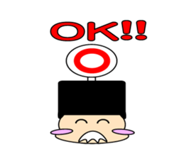 cute and playful old man sticker #9646713