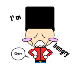 cute and playful old man sticker #9646717