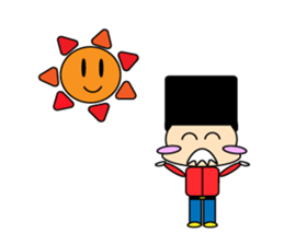 cute and playful old man sticker #9646720