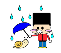 cute and playful old man sticker #9646721