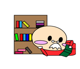 cute and playful old man sticker #9646722