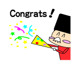 cute and playful old man sticker #9646723