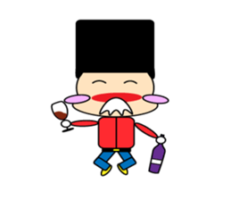 cute and playful old man sticker #9646724