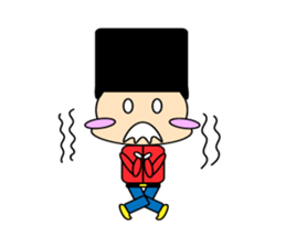 cute and playful old man sticker #9646725