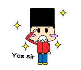 cute and playful old man sticker #9646726