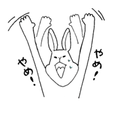 ugly rabbit Sticker sticker #9648411