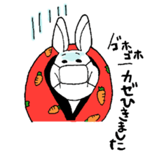 ugly rabbit Sticker sticker #9648413