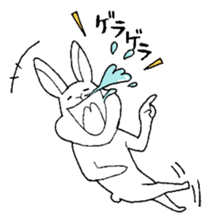 ugly rabbit Sticker sticker #9648414