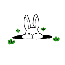 ugly rabbit Sticker sticker #9648416