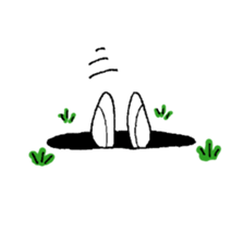 ugly rabbit Sticker sticker #9648417