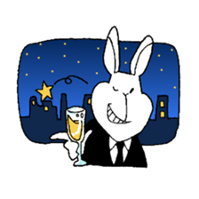 ugly rabbit Sticker sticker #9648419