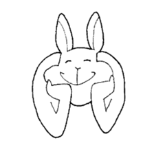 ugly rabbit Sticker sticker #9648420