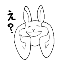 ugly rabbit Sticker sticker #9648421