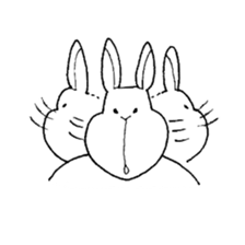 ugly rabbit Sticker sticker #9648422