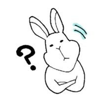 ugly rabbit Sticker sticker #9648429