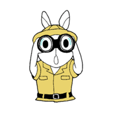 ugly rabbit Sticker sticker #9648434