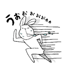 ugly rabbit Sticker sticker #9648435