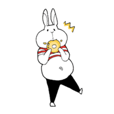 ugly rabbit Sticker sticker #9648438