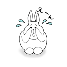 ugly rabbit Sticker sticker #9648440